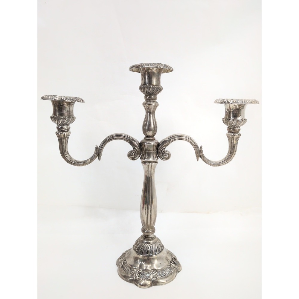 Vintage Godinger Candelabra, 3 Candlestick Ornate Candelabra